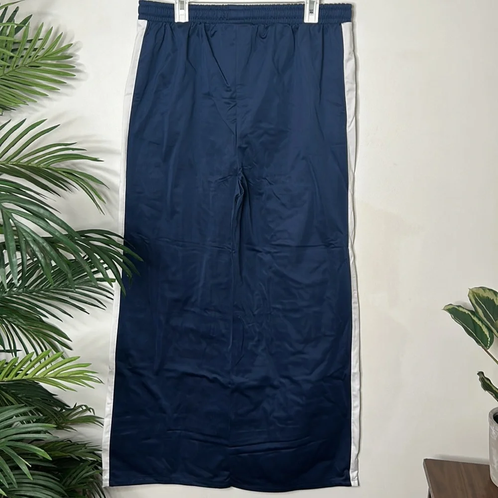 Mighty Fine Women's NASA Graphic Wide Leg Track Pants - Blue